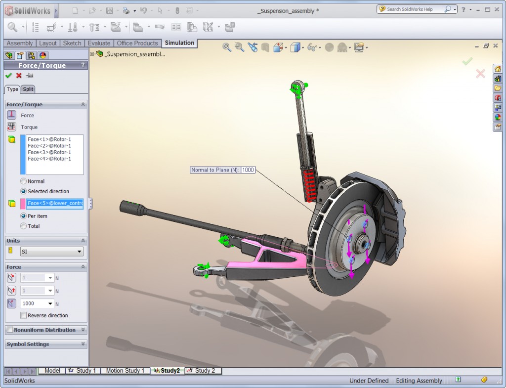 SolidWorks Simulation_Sim Prem UI (shaded)